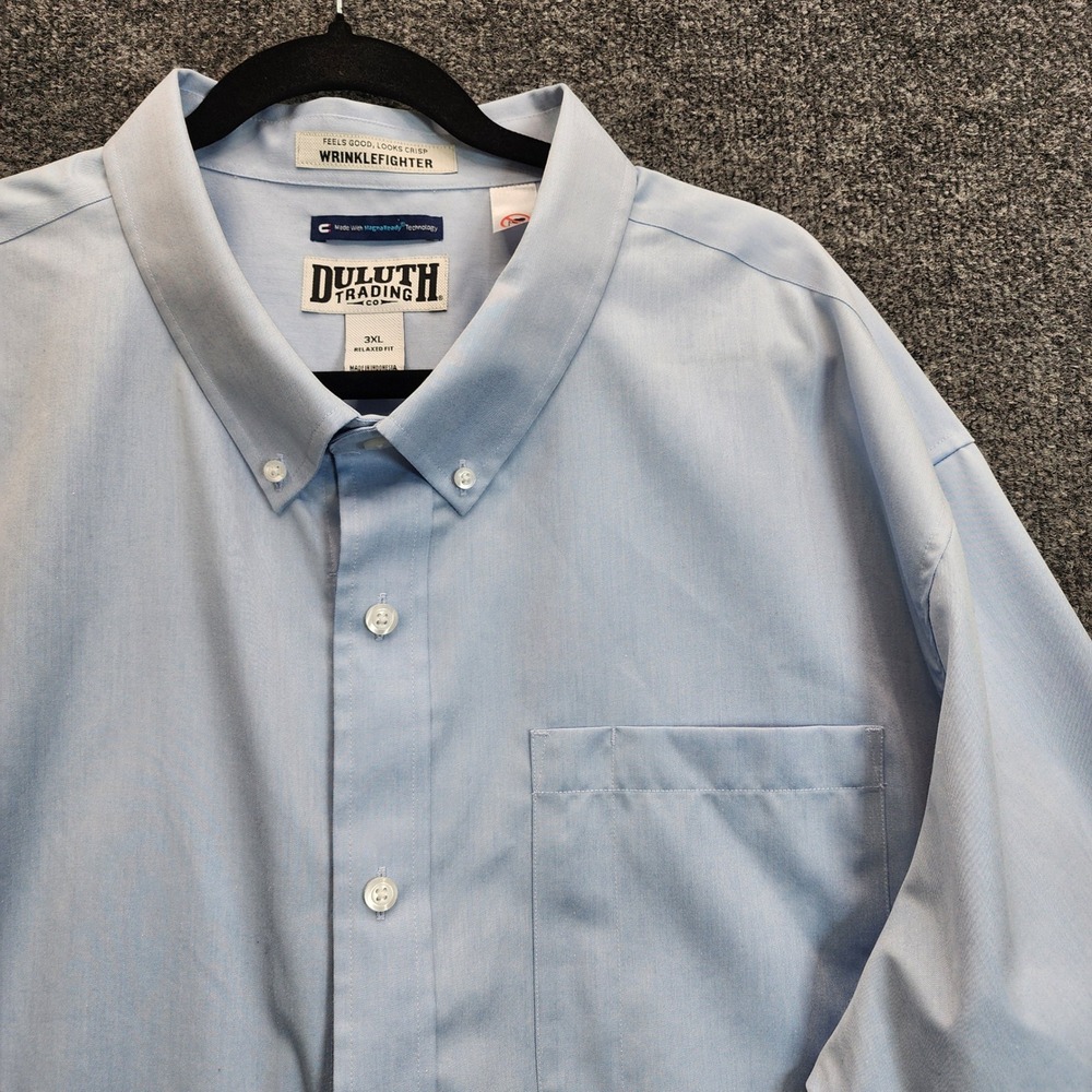 Duluth Trading Men's Wrinklefighter MagnaReady Magnetic Adaptive Button Down 3XL